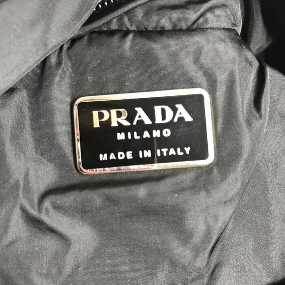 Prada logo crossbody bag pochette shoulder nylon black - Picture 7 of 15